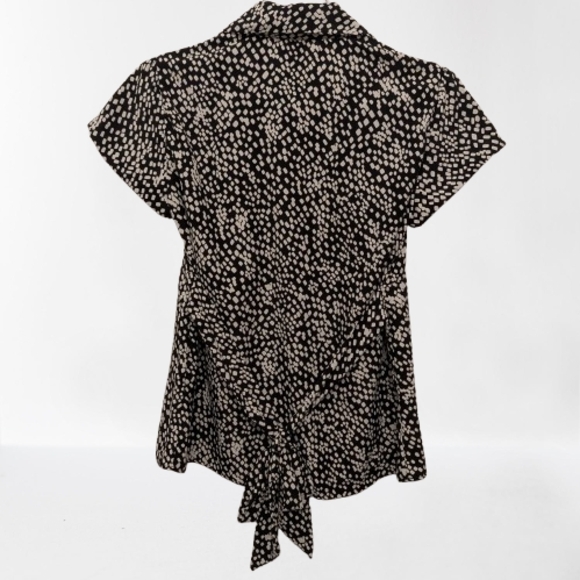 Black and White Polka Dot Women's Top - Picture 2 of 7